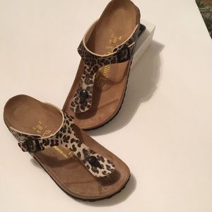 Papillio by Birkenstock thong sandals- leopard